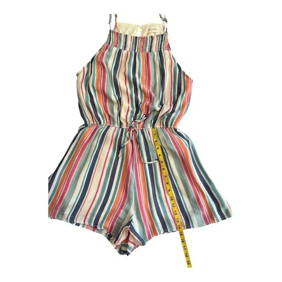 The Nines Multi Color Stripe Romper Size M Women NWOT - Picture 7 of 11
